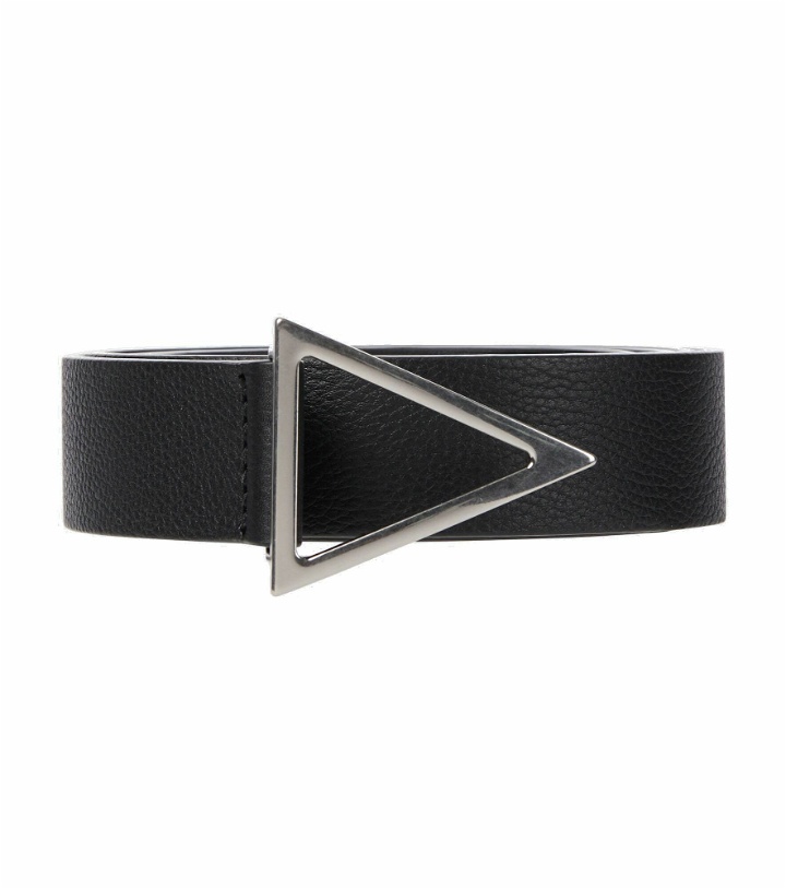 Photo: Bottega Veneta - Triangle buckle leather belt