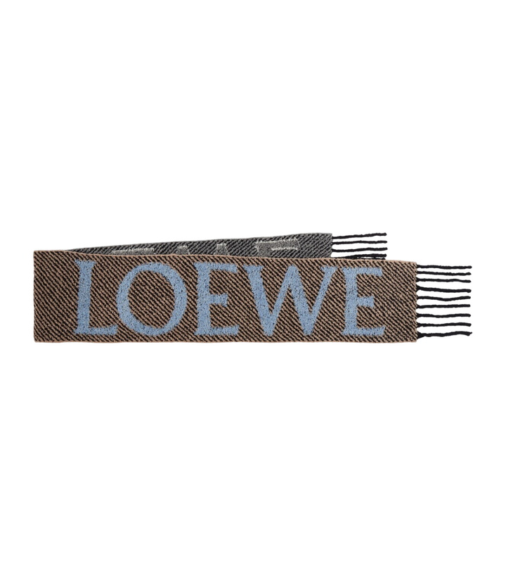 Photo: Loewe Fringed logo alpaca and wool-blend scarf