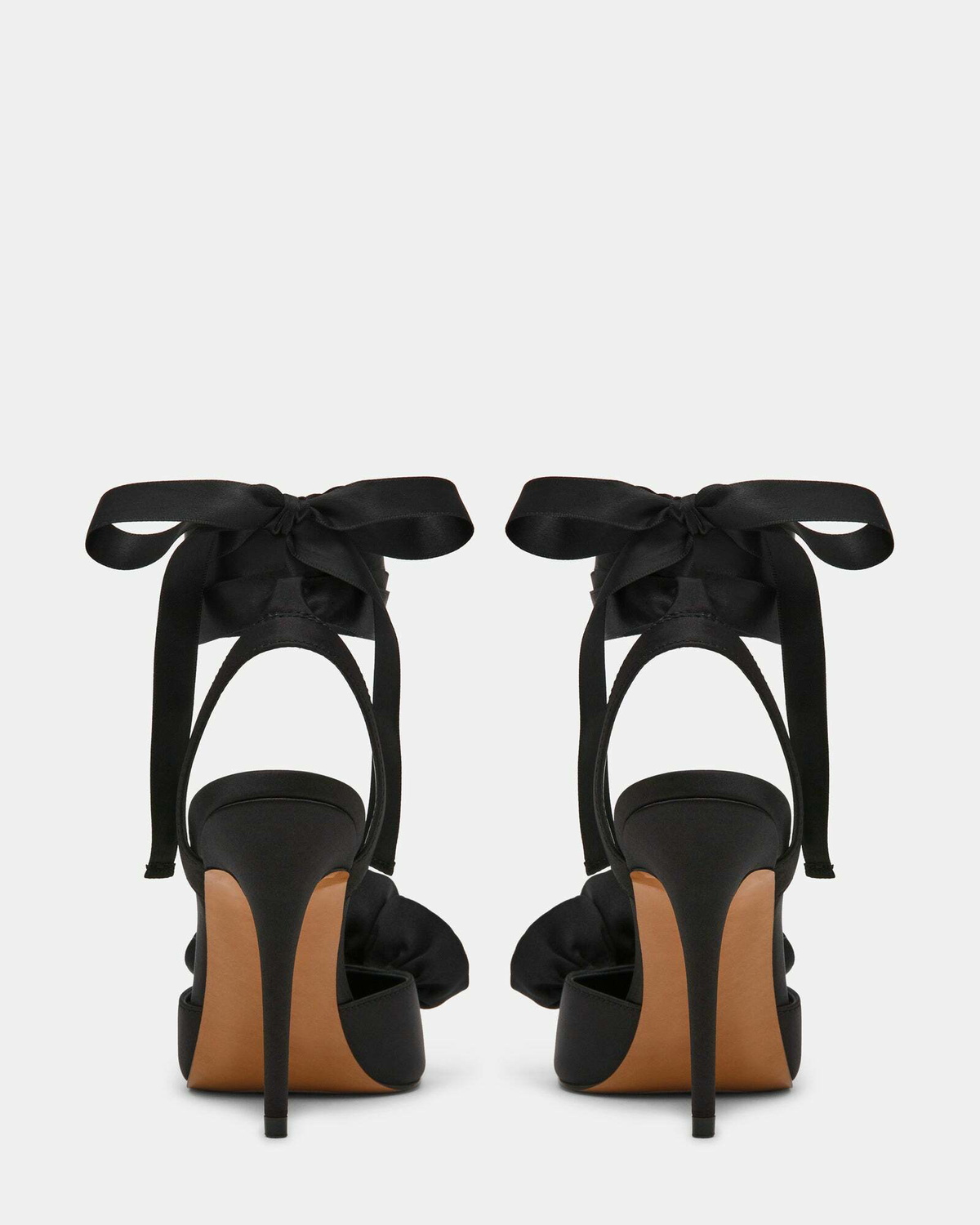 Steve Madden Rosie Heels in Black Satin