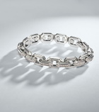 David Yurman 925 sterling silver chain bracelet with diamonds
