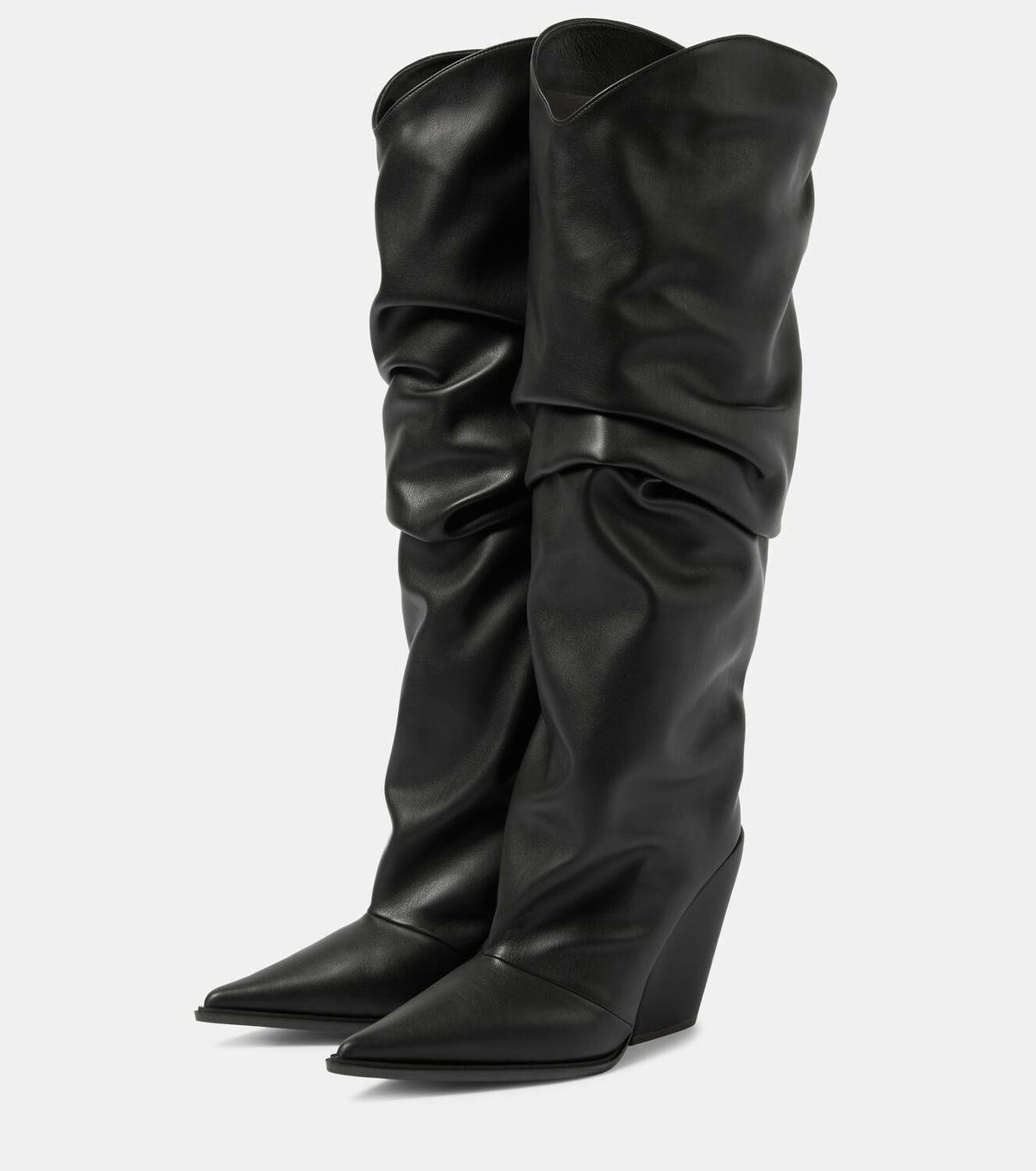 Alexandre Vauthier Faux leather knee-high boots