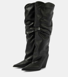 Alexandre Vauthier Faux leather knee-high boots