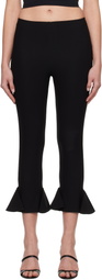 Nensi Dojaka Black Cropped Flared Trousers