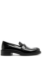 Stuart Weitzman Palmer Bold 40 Glossed Leather Loafers Black