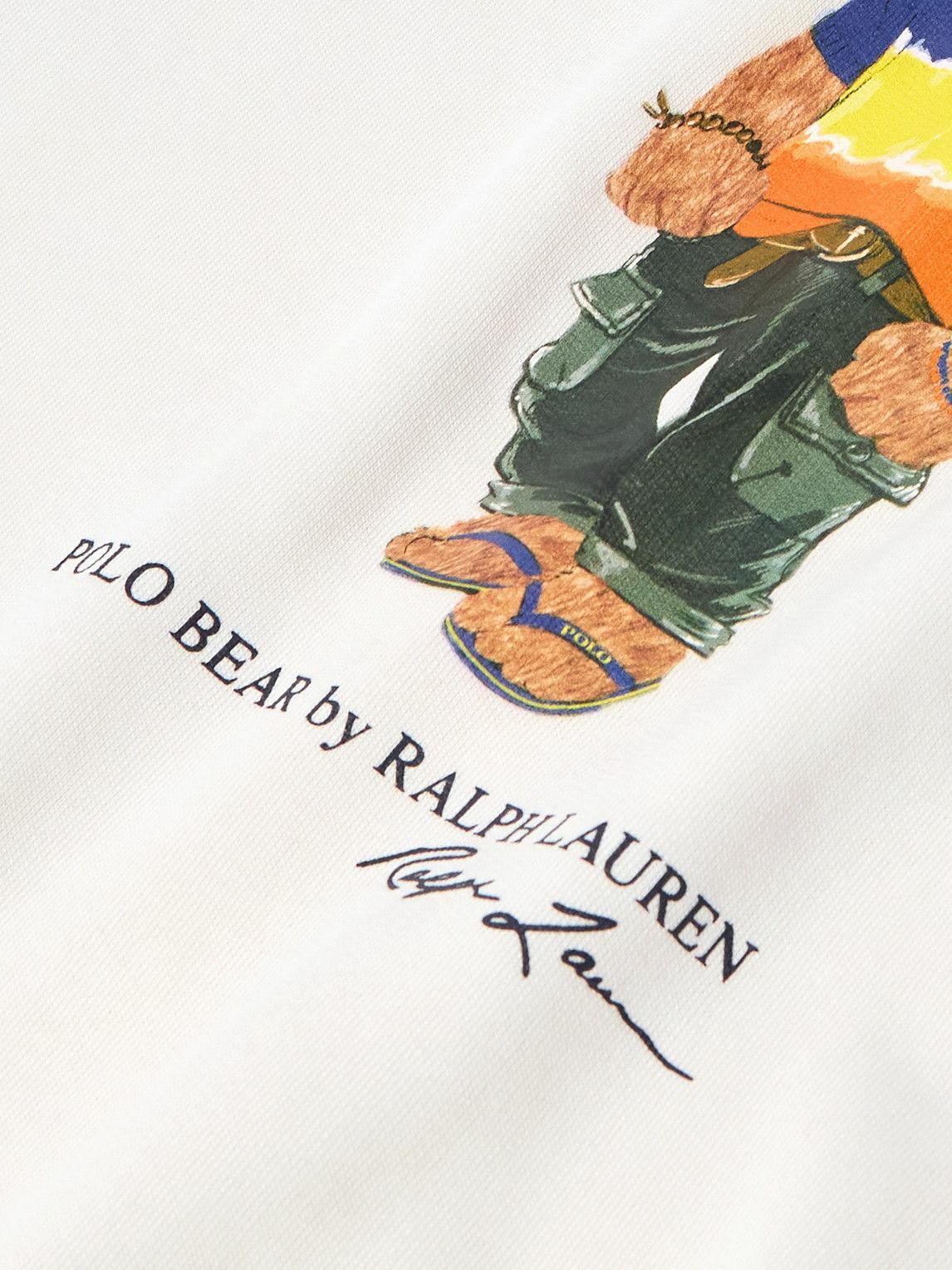 Polo Ralph Lauren - Logo-Print Cotton-Blend Jersey Sweatshirt - Neutrals