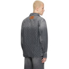 Marine Serre Gray Moon Laser Wash LS Denim Shirt
