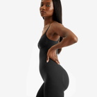 SKIMS Women's Seamless Sculpt Bodysuit Mid-Thigh W/ Open Gusset in Onyx