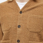 Universal Works Men's Wool Fleece Cardigan in Taupe