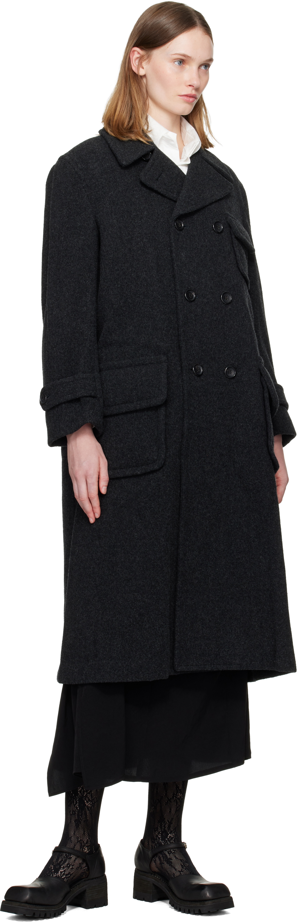 Comme des Garçons Comme des Garçons Gray Large Side Pocket Coat