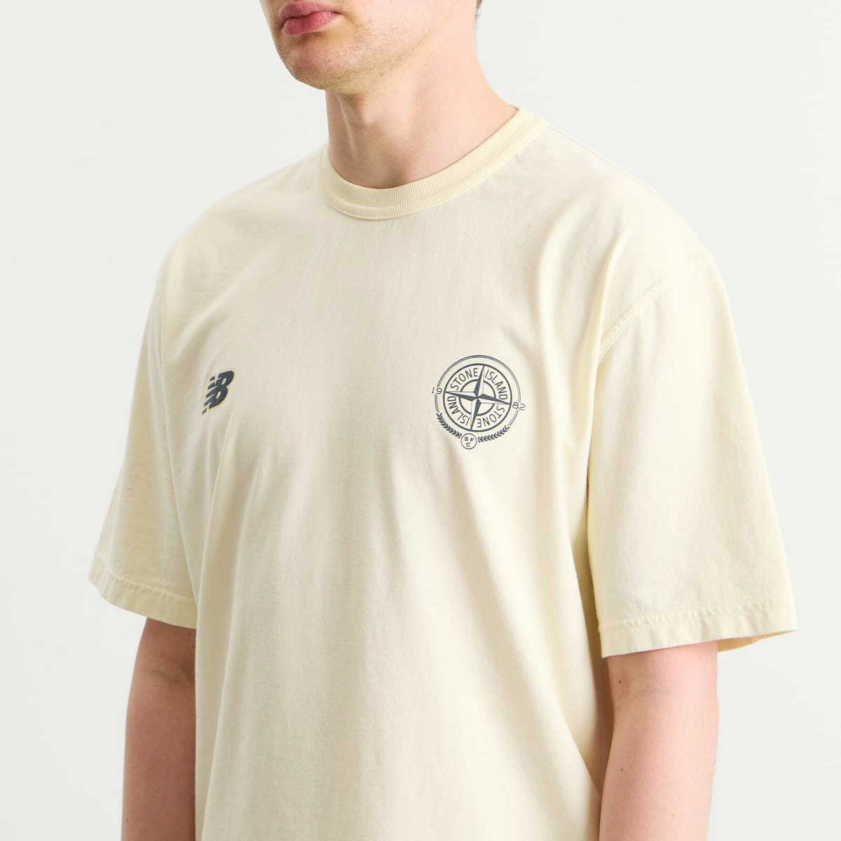 Stone Island Men's x New Balance T-Shirt in Ivory
