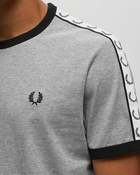 Fred Perry Taped Ringer T Shirt Grey - Mens - Shortsleeves