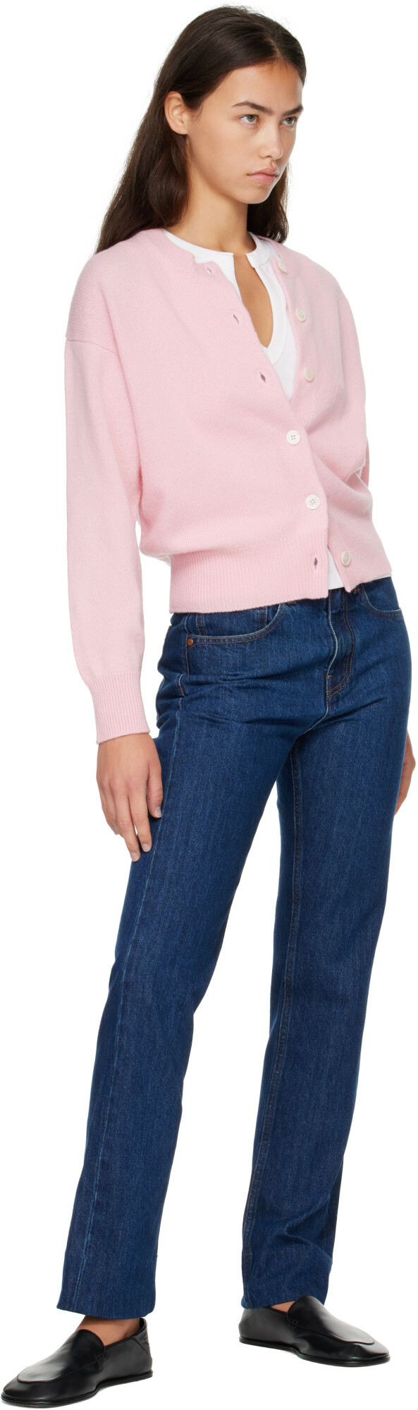 &Daughter Navy Ada Crewneck Cardigan