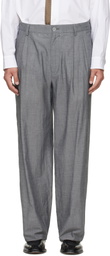 Magliano Gray Zipped Double Pleats Trousers