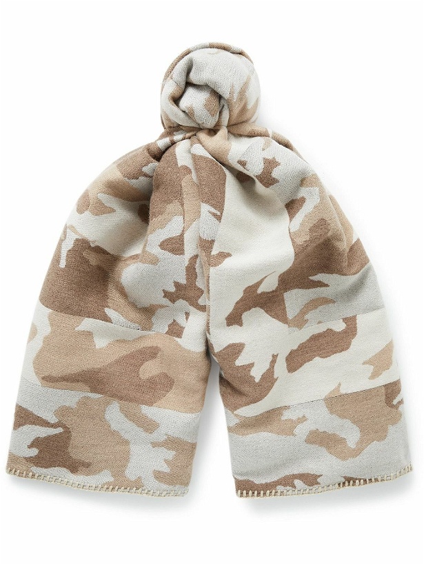 Photo: Givenchy - Camouflage-Jacquard Wool and Silk-Blend Scarf