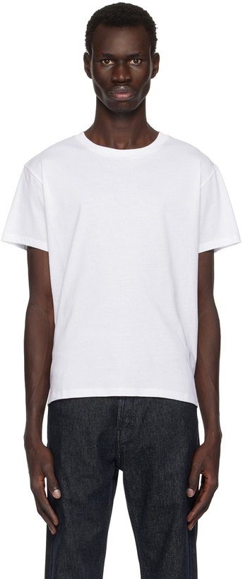 Photo: Second/Layer Three-Pack White Classic Short Sleeve T-shirts