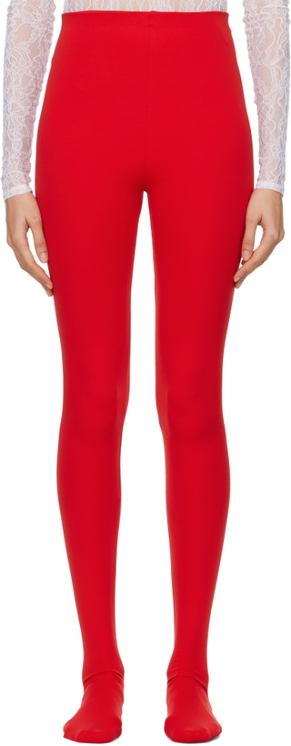 Photo: WARDROBE.NYC Red Opaque Leggings