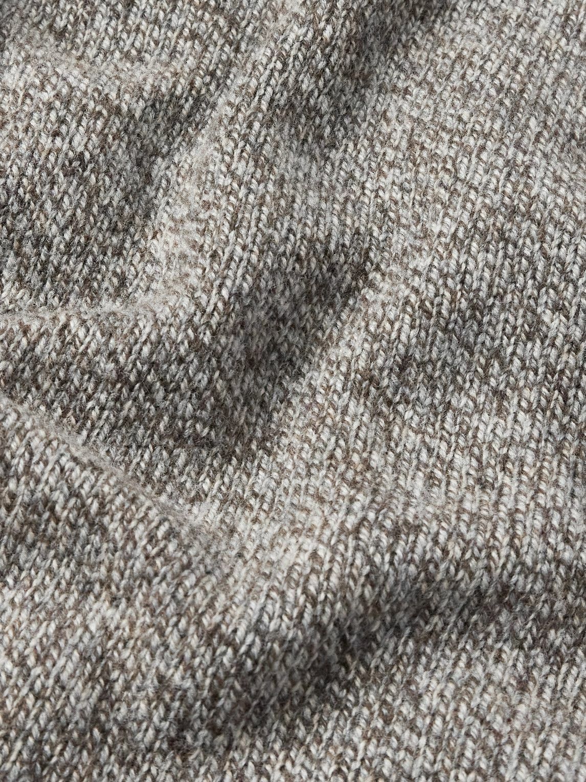 Incotex - Slim-Fit Wool-Mouliné Cardigan - Brown