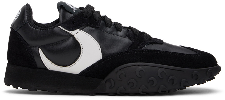 Marine Serre Black MS Rise Sneakers