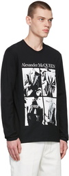 Alexander McQueen Black Logo Print Long Sleeve T-Shirt