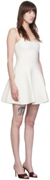 Fleur du Mal White Flared Minidress