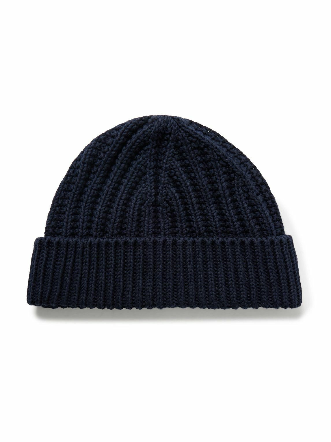 Loro Piana - Moltrasio Ribbed Cotton Beanie - Blue