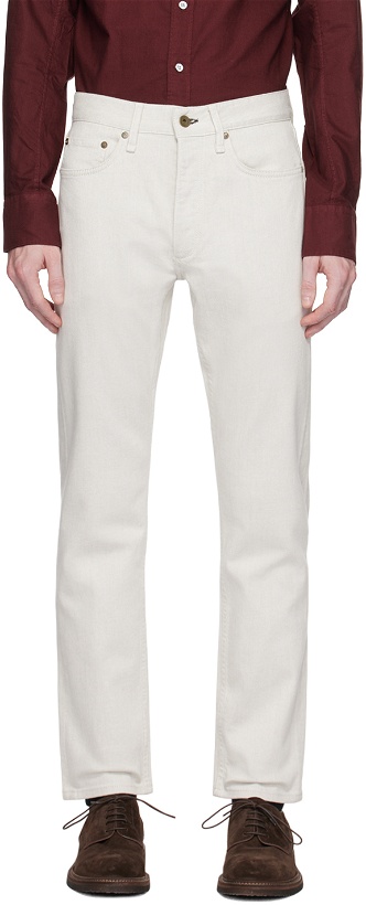 Photo: rag & bone White Straight Jeans
