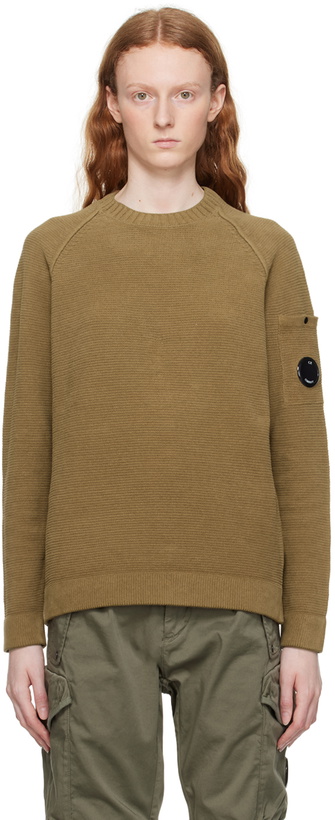Photo: C.P. Company Khaki Crewneck Sweater