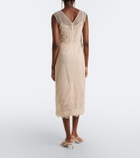 Simone Rocha Embellished floral-appliqué tulle midi dress