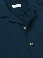 Onia - Camp-Collar Stretch-Cotton Seersucker Shirt - Blue