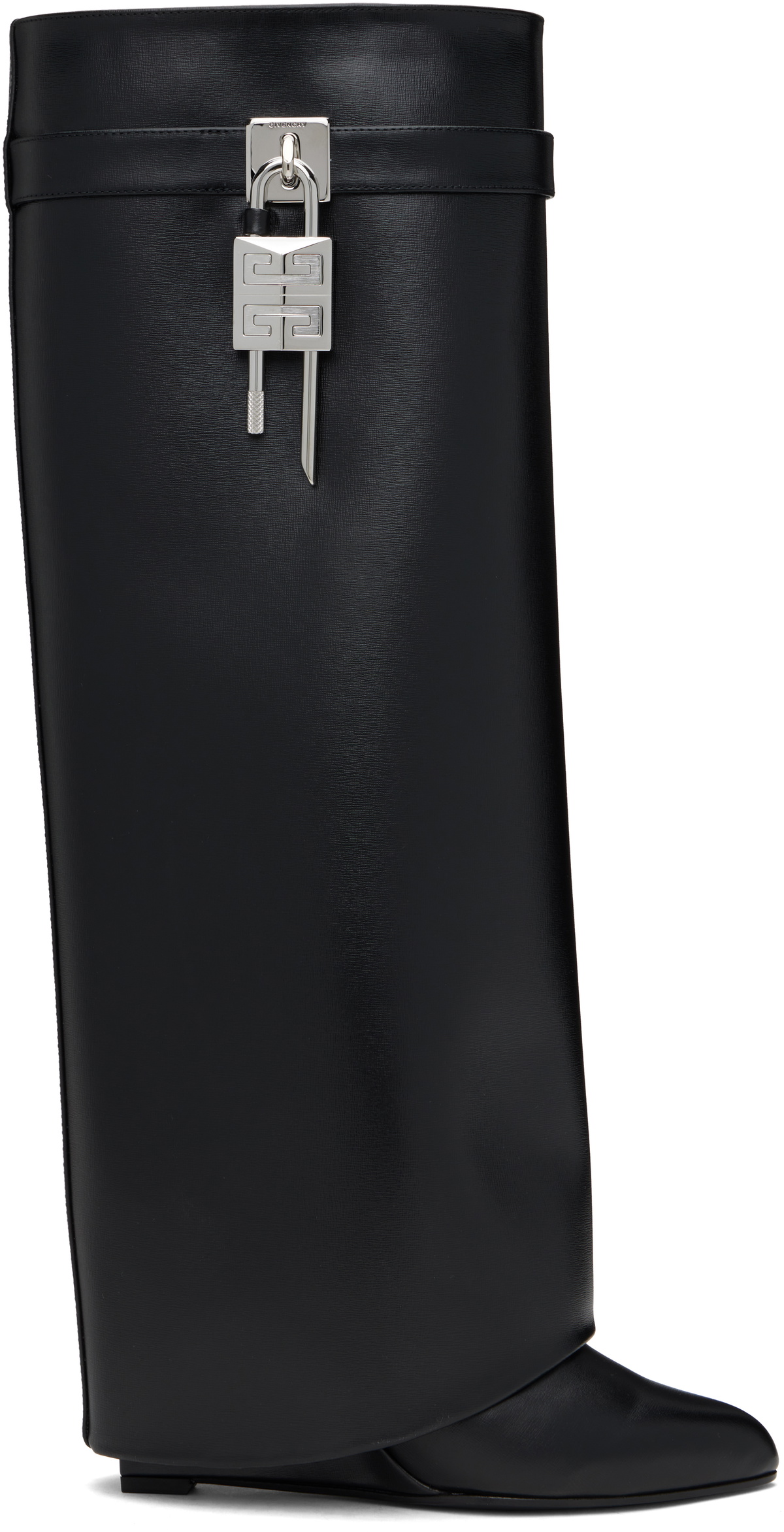 【関税＆送料込み】Givenchy Stivaletto \"Shark Lock\" Shark Lock Stiletto boots in nappa leather in - black