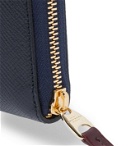 Smythson - Panama Cross-Grain Leather Zip-Around Wallet - Blue