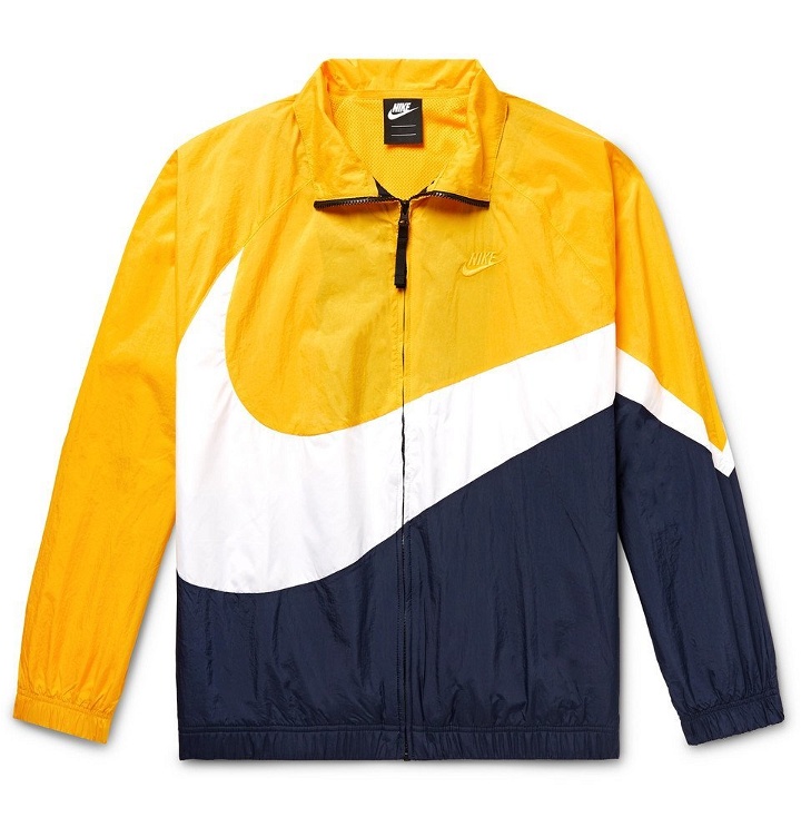 Photo: Nike - Logo-Print Colour-Block Nylon Track Jacket - Men - Yellow