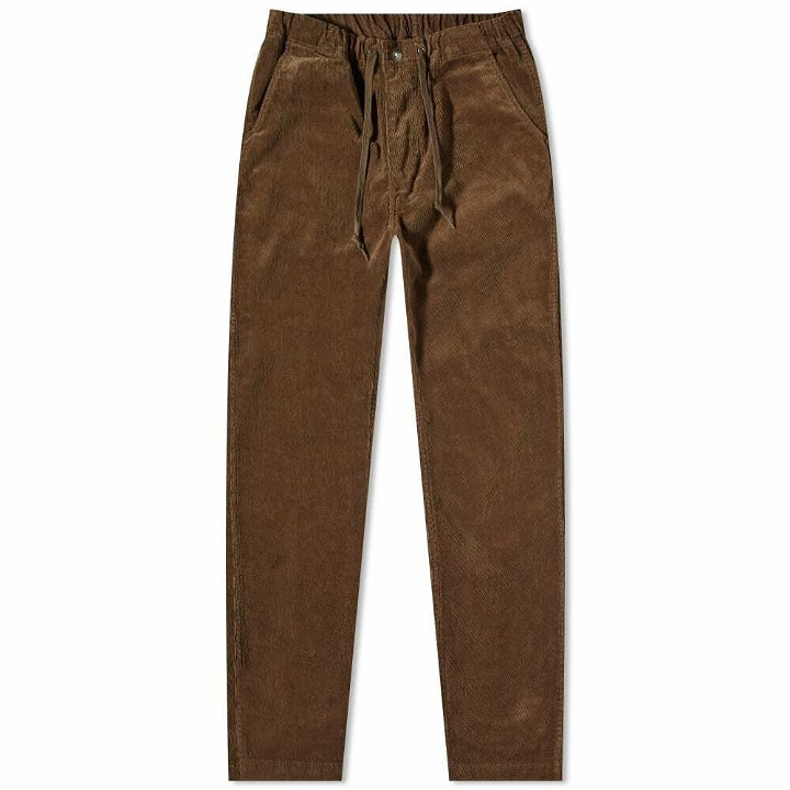 Photo: orSlow Men's New Yorker Stretch Corduroy Pant in Brown