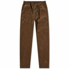 orSlow Men's New Yorker Stretch Corduroy Pant in Brown