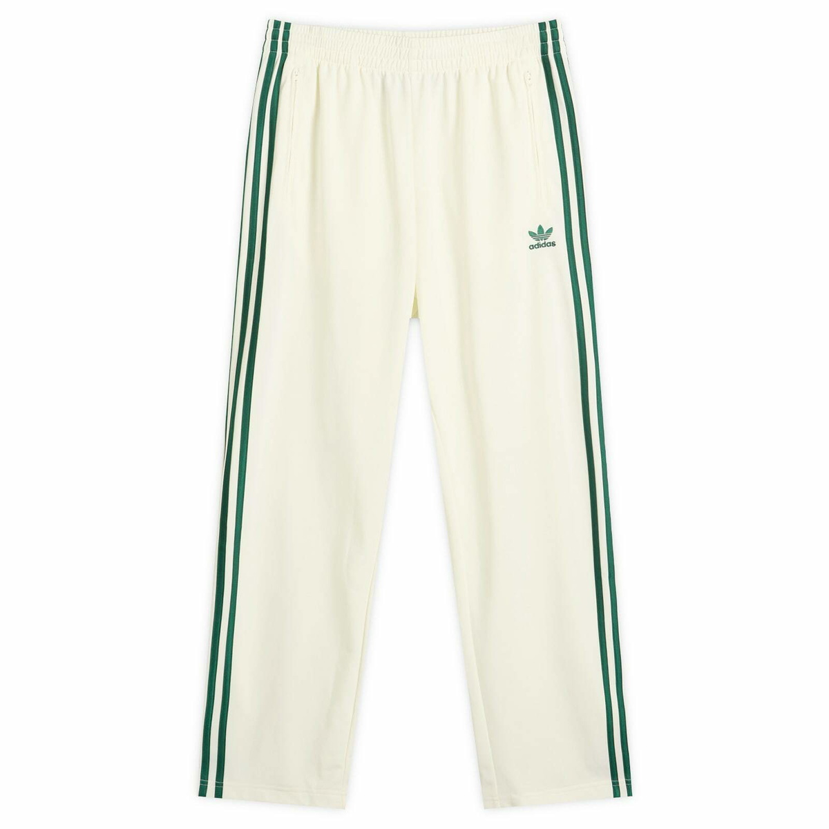 Adidas Men's Firebird Track Pant in Off White/Collegiate Green adidas