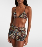 Khaite Talita floral silk bra top