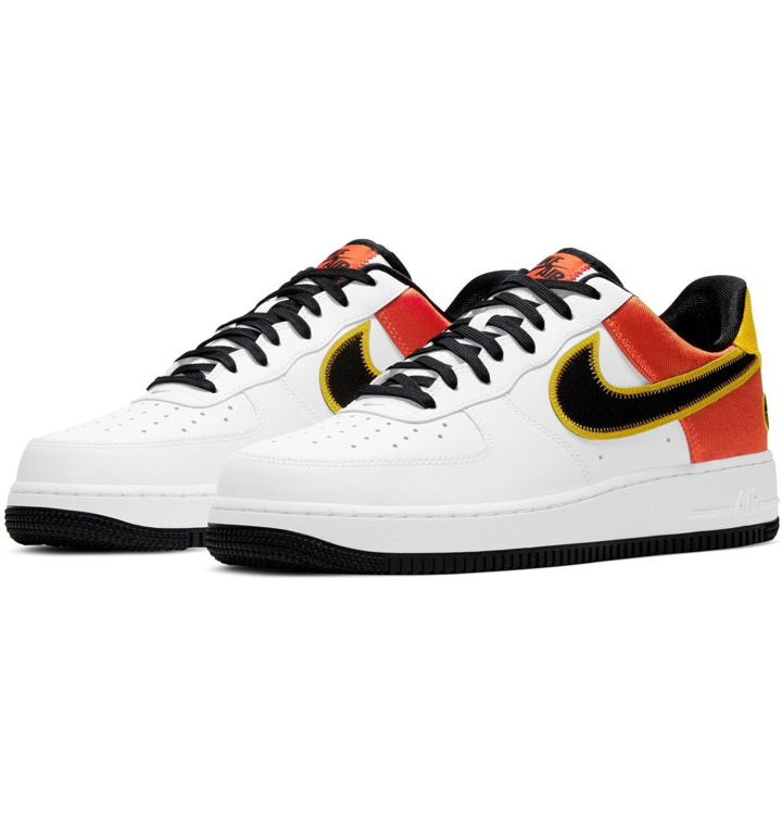 Photo: NIKE - Air Force 1 07 LV8 Rayguns Satin-Trimmed Leather Sneakers - White