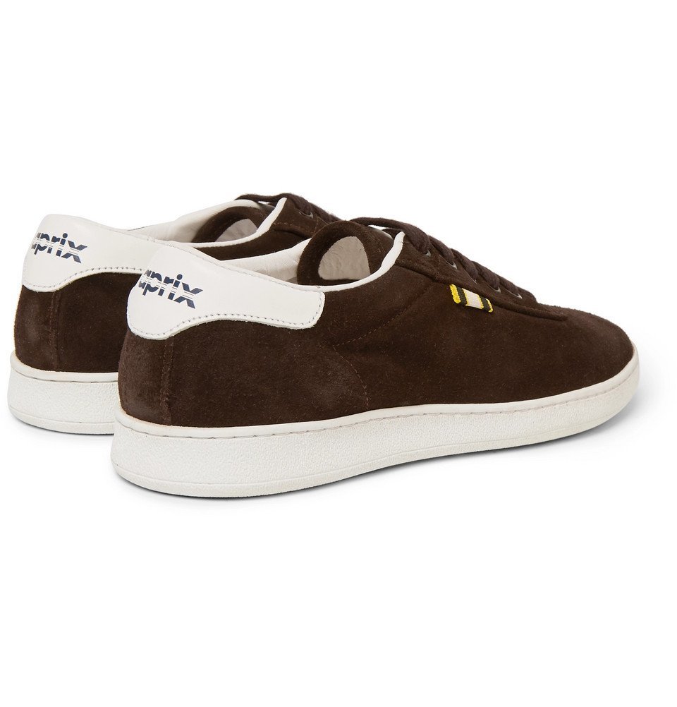 Aprix - Leather-Trimmed Suede Sneakers - Men - Red