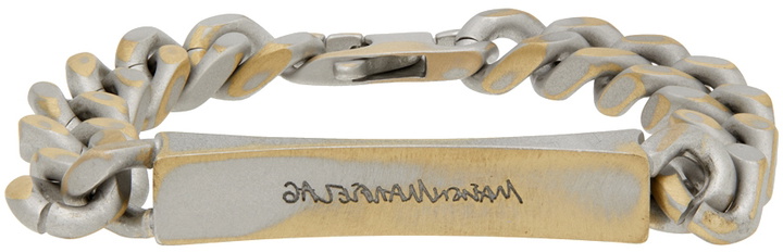 Photo: MM6 Maison Margiela Silver & Gold Chain Link Bracelet