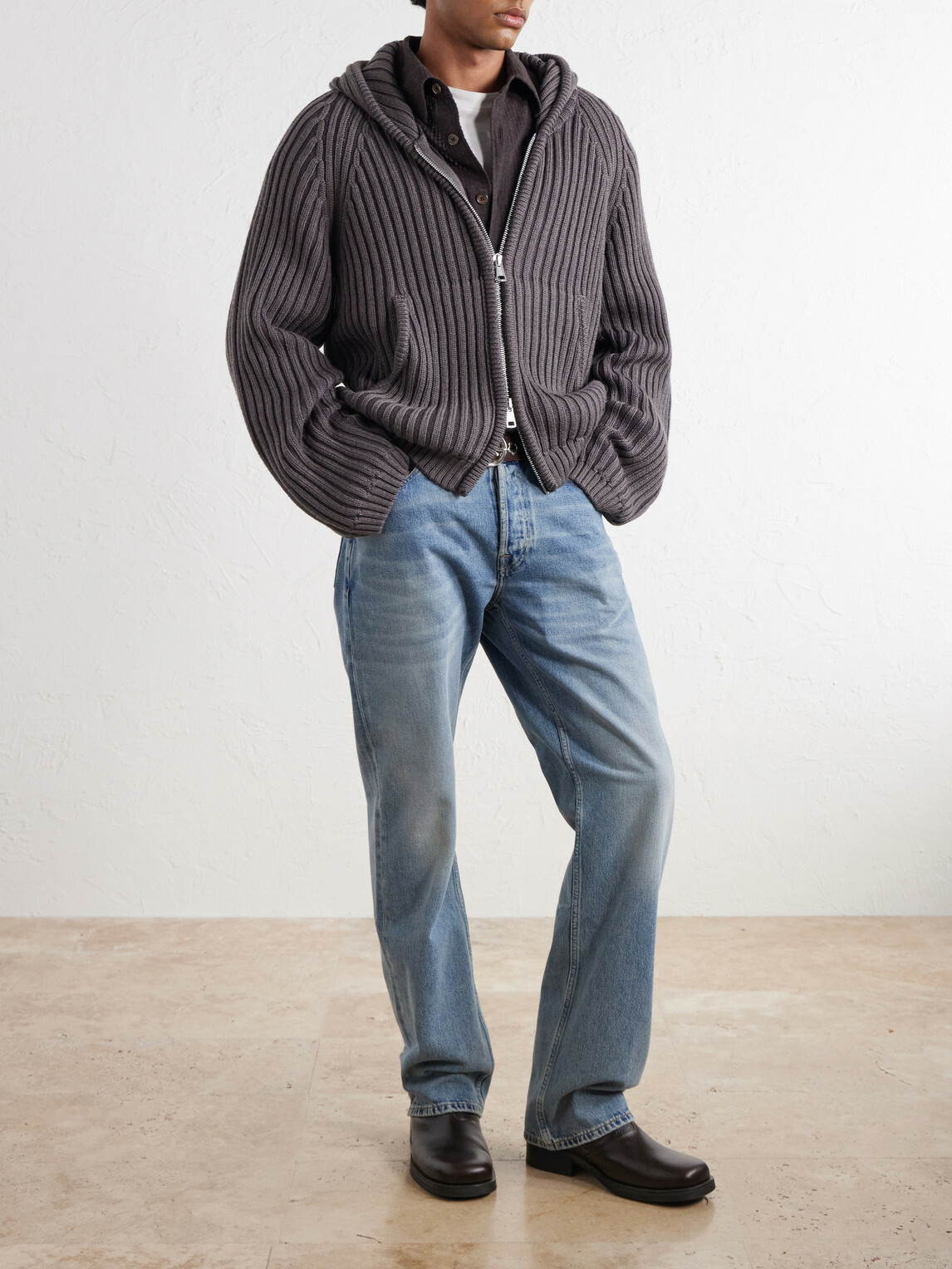 Our Legacy - Level Merino Wool Zip-Up Hoodie - Gray