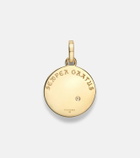 FoundRae Infinite Gratitude Braided Wheat Medium 18kt gold pendant with diamond