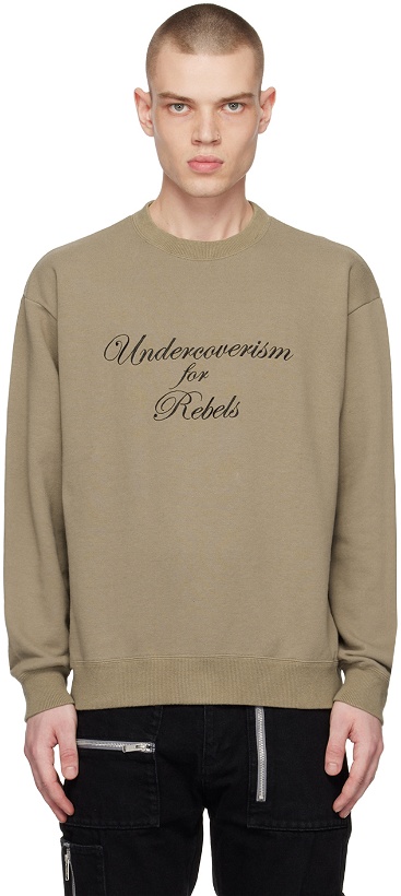 Photo: Undercoverism Beige Embroidered Sweatshirt