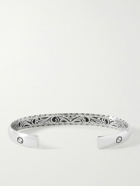 GUCCI - Engraved Sterling Silver Cuff - Silver