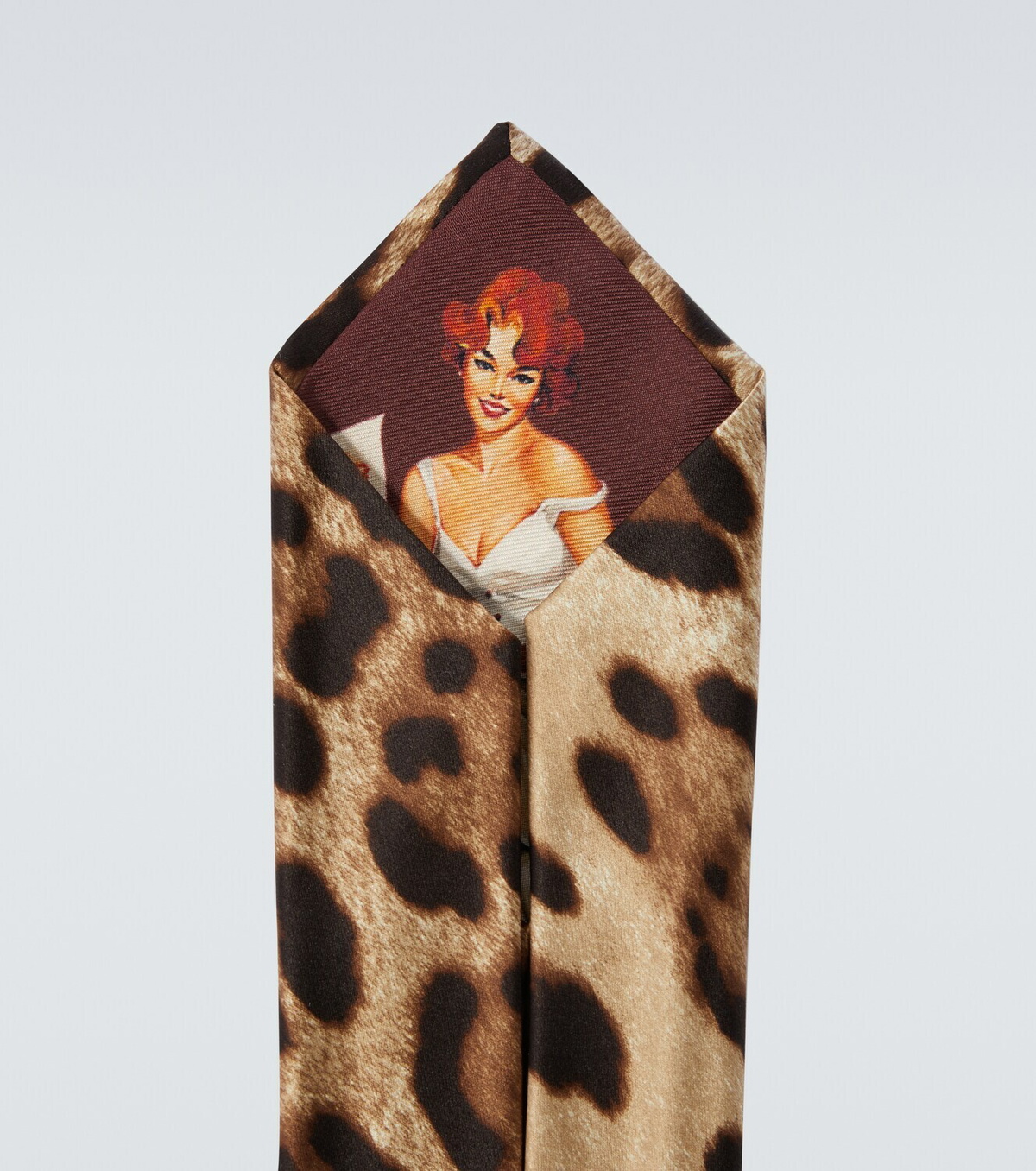 Dolce&Gabbana Animal-printed silk twill tie