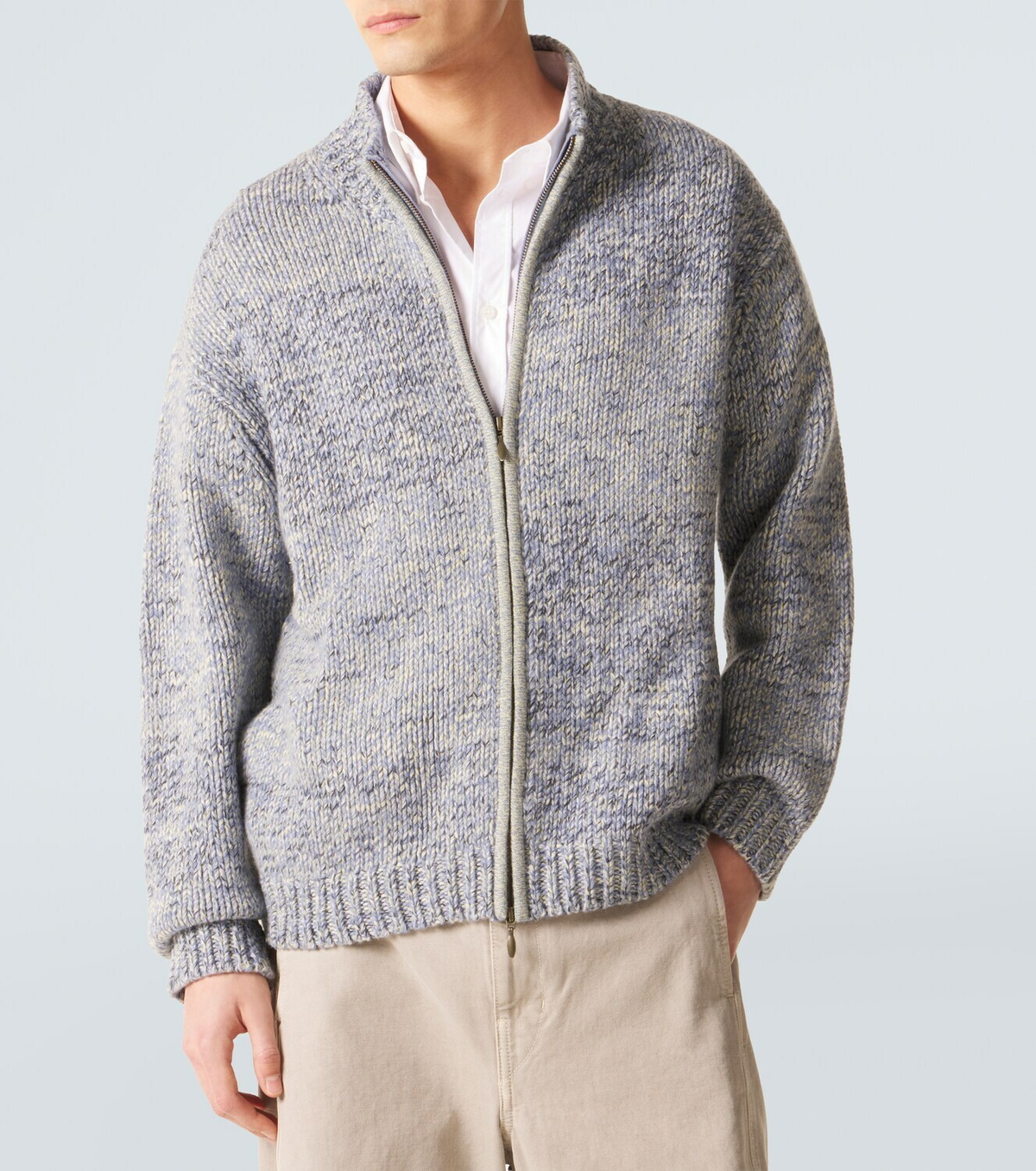 Le Kasha Lamdu cashmere zip-up cardigan