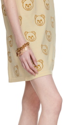 Moschino Gold Crystal Curb Chain Bracelet