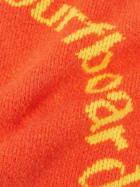 Stockholm Surfboard Club - Logo-Jacquard Merino Wool Sweater - Orange