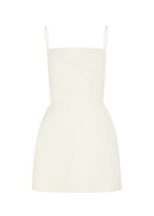 Calvin Klein Henrietta Open-back Canvas Mini Dress Off White