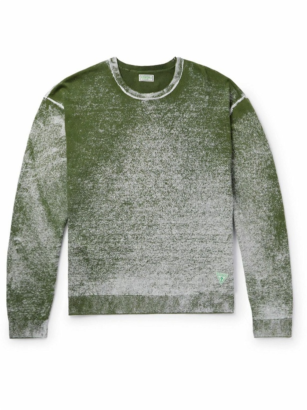 Photo: Guess USA - Dégradé Cotton-Jersey Sweatshirt - Green