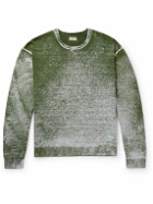 Guess USA - Dégradé Cotton-Jersey Sweatshirt - Green